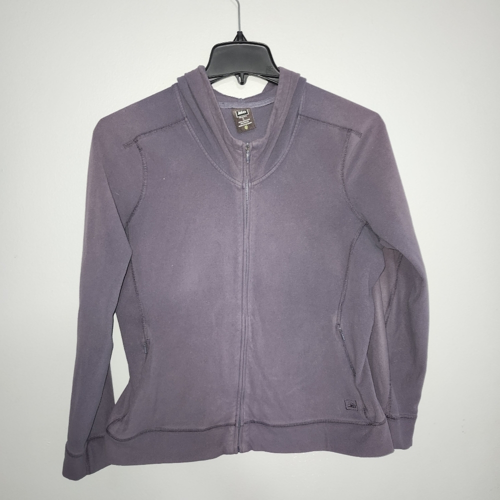 REI women's full zip hoodie size large purple